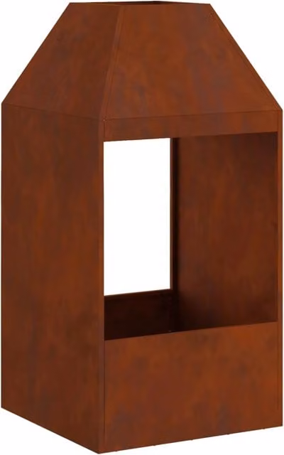 Chiminea in acciaio marrone DESIGN IN L/P/H: 50 x 50 x 100 cm CFW8353337