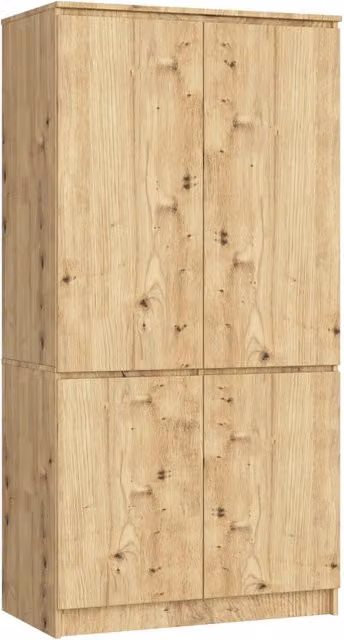 Armadio AKORD S90 4 ante Quercia Artisan 90x51x180 cm