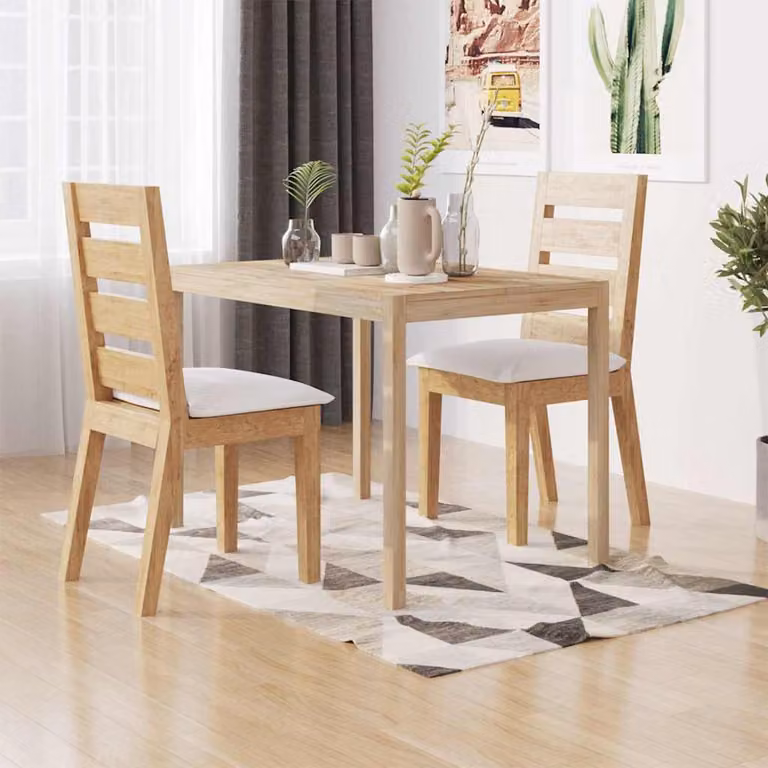 vidaXL Tavolo da Pranzo Moderno in Legno di Acacia Marrone L: 110 cm, P: 70 cm, H: 75 cm