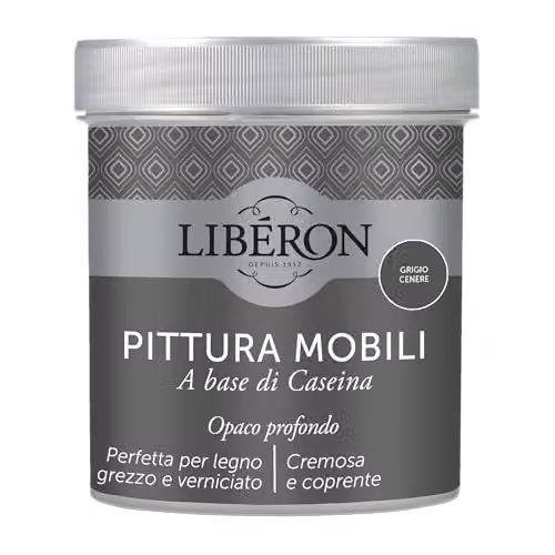 Libéron Pittura Mobili a base di Caseina Grigio Cenere 0,5L