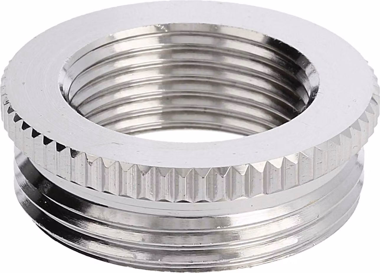 WISKA Riduzione PG/PG da PG21x1,588 a PG13,5x1,41 MRR-21/13 tondo ottone (CuZn) nichelato filettatura di collegamento 7,0 mm