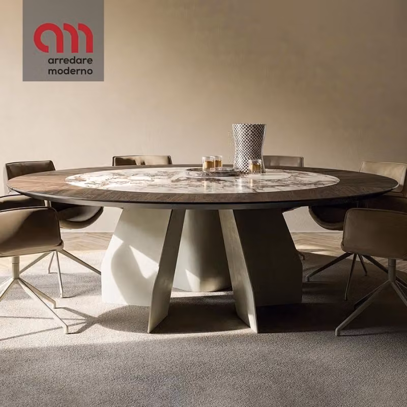 Tavolo Senator Ker-Wood Round Cattelan Italia