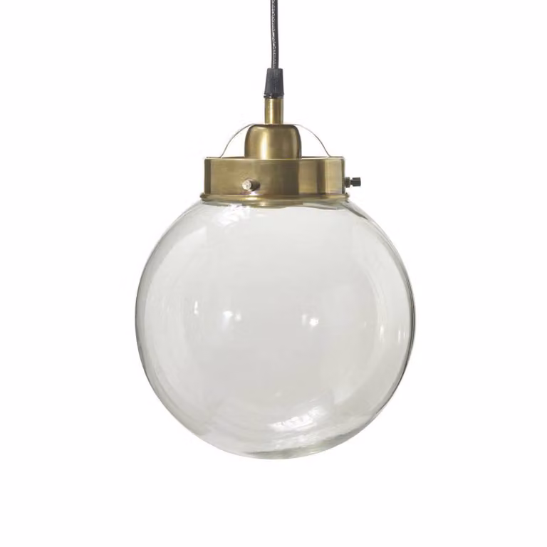 PR Home Lampada a sospensione in vetro Normandy, dimmerabile, Bronzo / Ottone antico, Soggiorno / Sala da pranzo, Vetro, Scandinavo, Lampada a sospensione