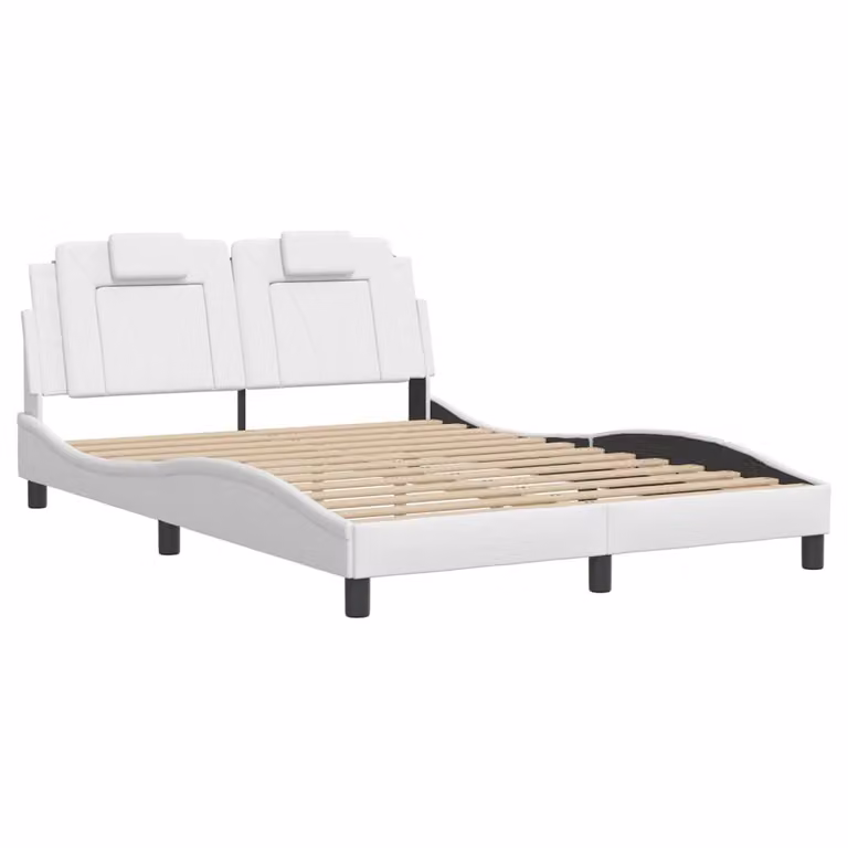 Giroletto Viana senza Materasso Bianco 140x190 cm in Pelle finta