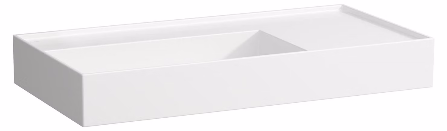 LAUFEN Kartell lavabo à poser, tablette à droite, sans trou pour robinet, sans trop-plein, 900x460mm, H818338A001121, H818338A001121