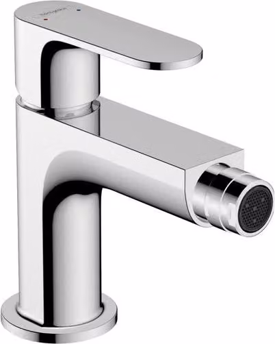 Rubinetto per bidet Hansgrohe Rebris S con getto laminare cristallino e piletta, cromo lucido