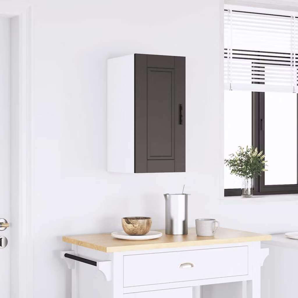 vidaXL Pensile da Cucina Porto Nero in Legno Multistrato