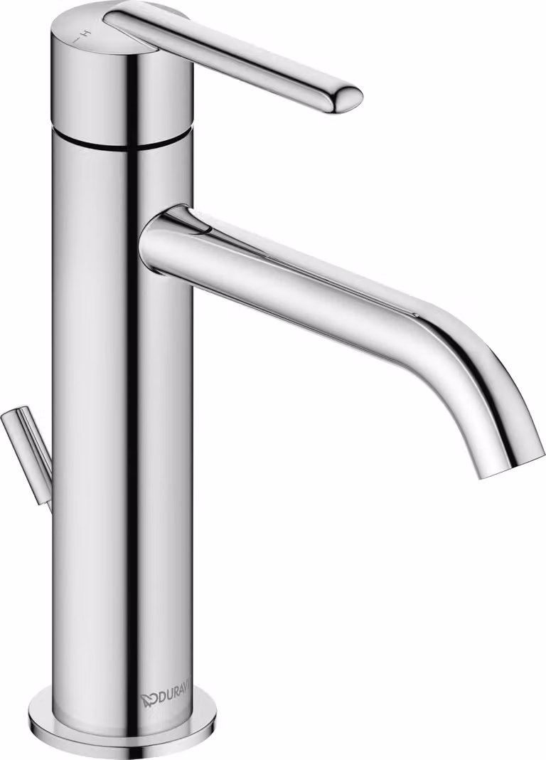 Miscelatore per lavabo, modello M, altezza del beccuccio 138 mm, cromato, con tecnologia FreshStart e sistema MinusFlow