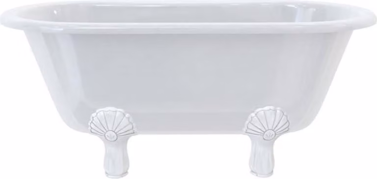 Casa Padrino Luxury Art Nouveau Bathtub White / White 150 x 75 x H. 63,5 cm - Vasca autoportante in acrilico retrò - Mobili da bagno retrò