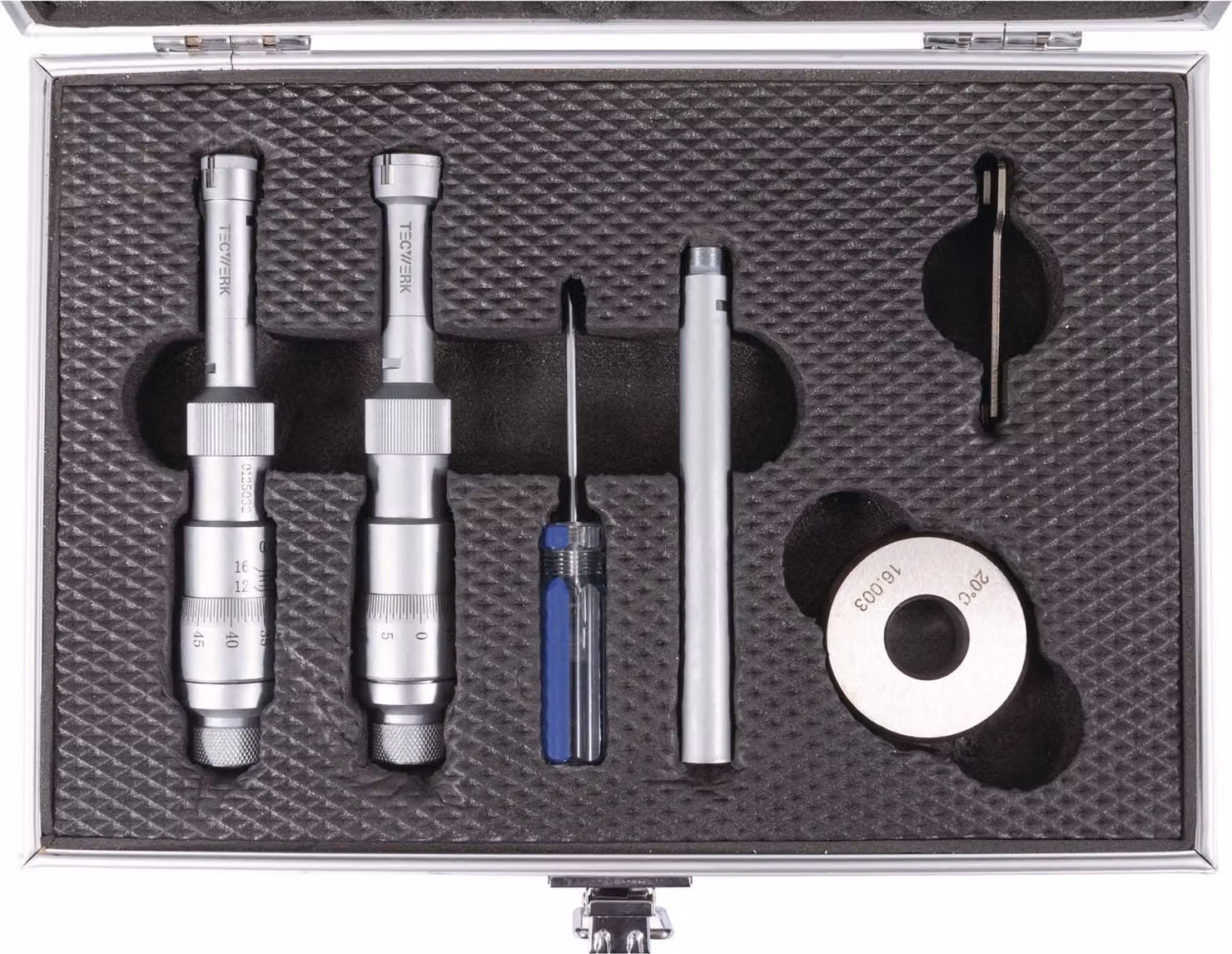 Set di micrometri interni DIN 863 20-50 mm, versione a tre punti, 4 pezzi