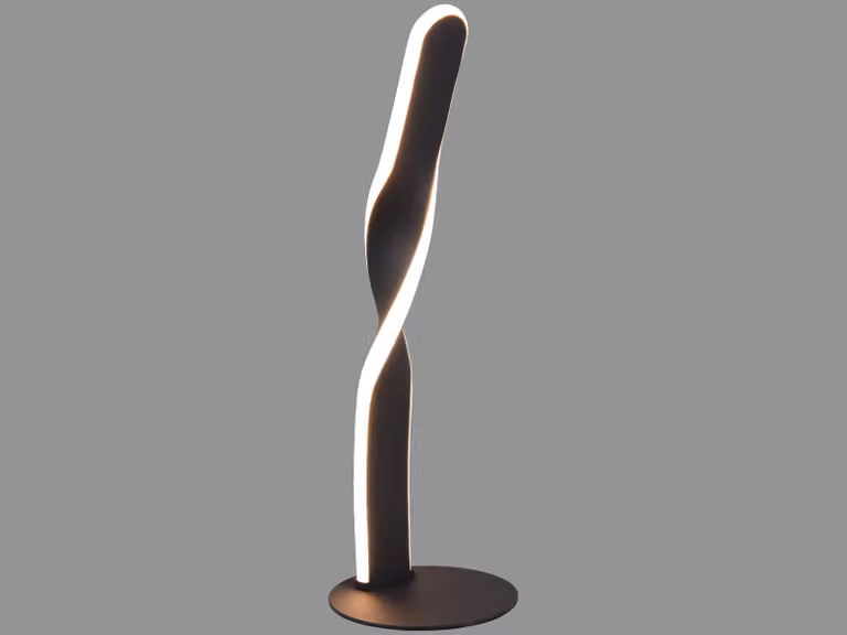 Lampada da tavolo a LED, metallo, nero, interruttore a cavo, H 40,5 cm