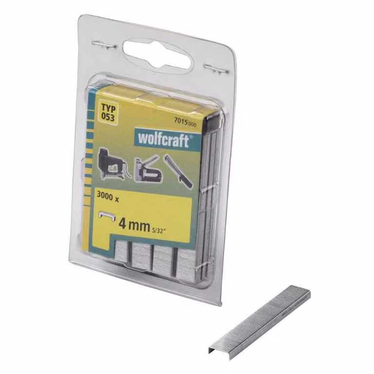 Wolfcraft Graffe larghe per graffatrice altezza 4 mm 3000 pz 7015000
