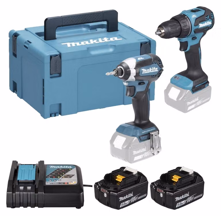 Kit 2 utensili MAKITA DLX2535TJ: DDF490 + DTD153, confezionati in valigetta Makpac