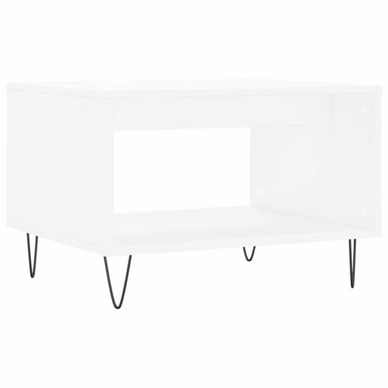 Tavolino da Salotto Bianco 60x50x40 cm in Legno Multistrato