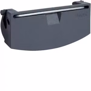 Hager, coperchio a battente per uscita cavi, modello R12, colore grigio chiaro, codice prodotto KLAR127011