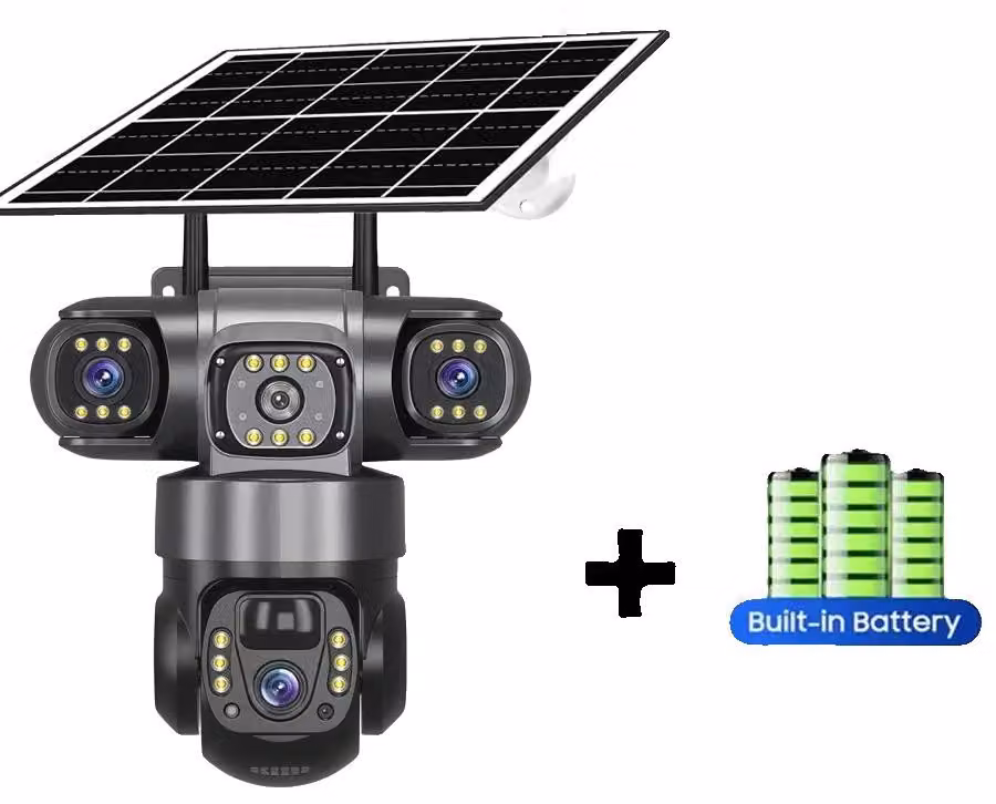 Telecamera solare WiFi, 15 MP, audio bidirezionale, telecamera WiFi senza scheda
