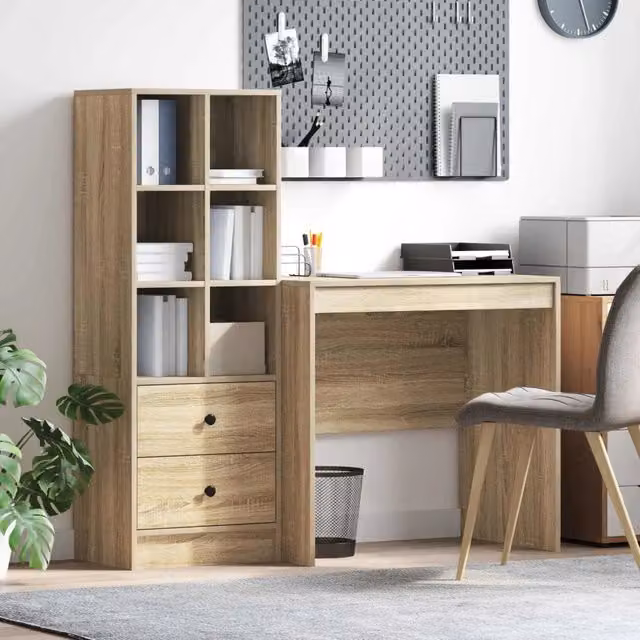 Scrivania Rovere Sonoma 135,5 x 50 x 127 cm 2 pz 3337363