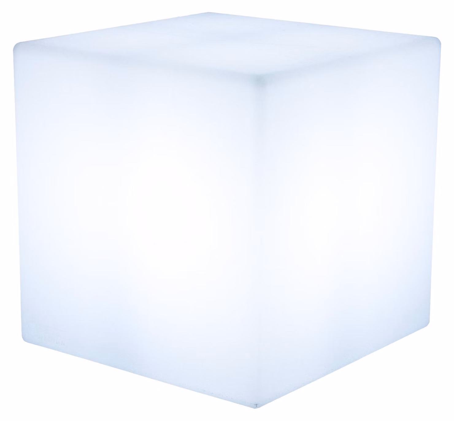 Cubo luminoso solare da 43 cm, con LED bianco caldo, completo di pannello solare, per uso esterno