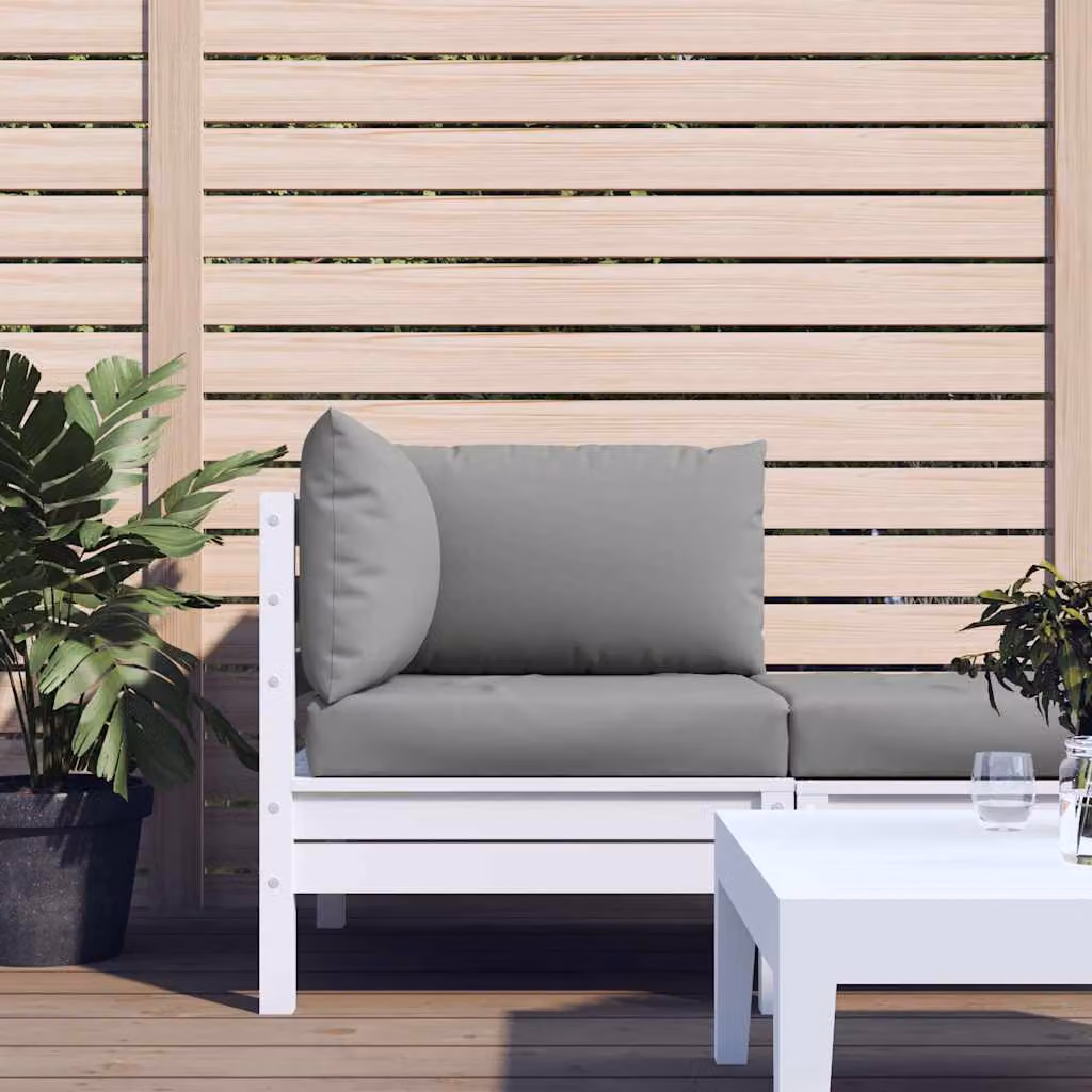 Set di 3 cuscini per pallet vidaXL in tessuto Oxford grigio, impermeabili e traspiranti, L/P/H: 60 x 60 x 9,5 cm