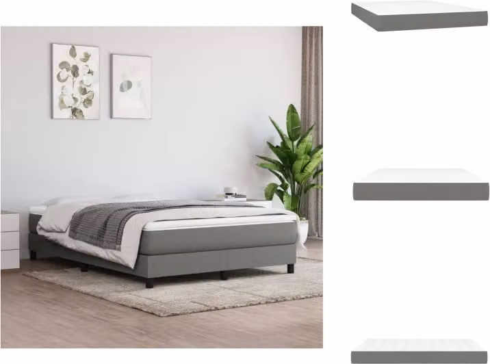 vidaXL Materasso a molle insacchettate grigio scuro 140x190x20 cm in tessuto - Materassi