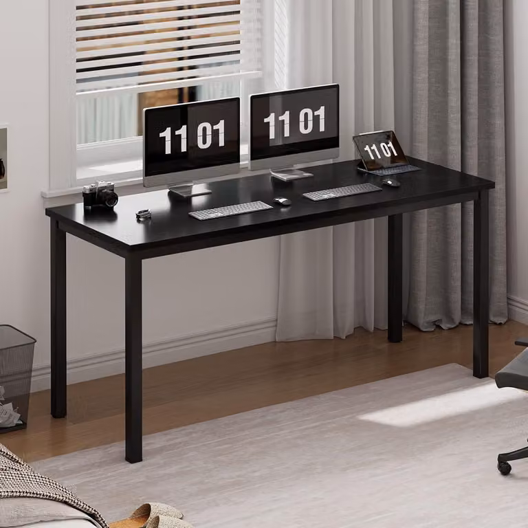 Scrivania Scrivania per computer 120x60x75 cm Nero Ufficio Casa Workstation