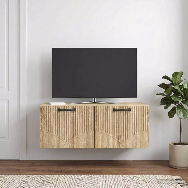 vidaXL Mobile Porta TV da Muro Moderno in Rovere Sonoma, L 78,5 cm x P 31 cm x H 30 cm