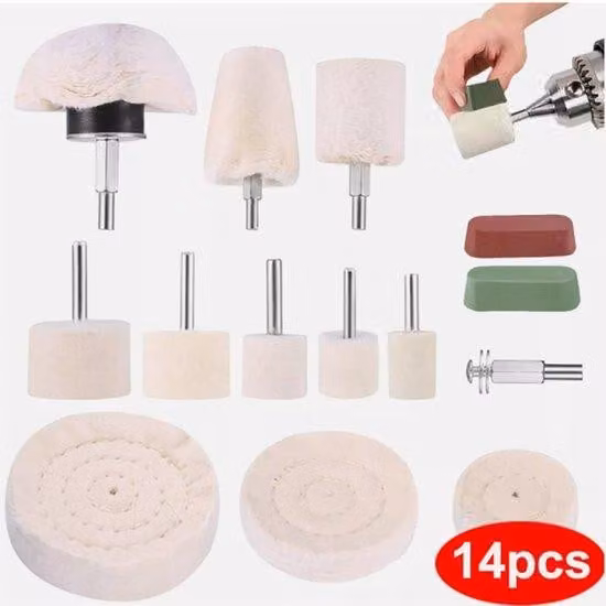 Set di lucidatura per alluminio metallizzato per avvitatori a batteria e trapani