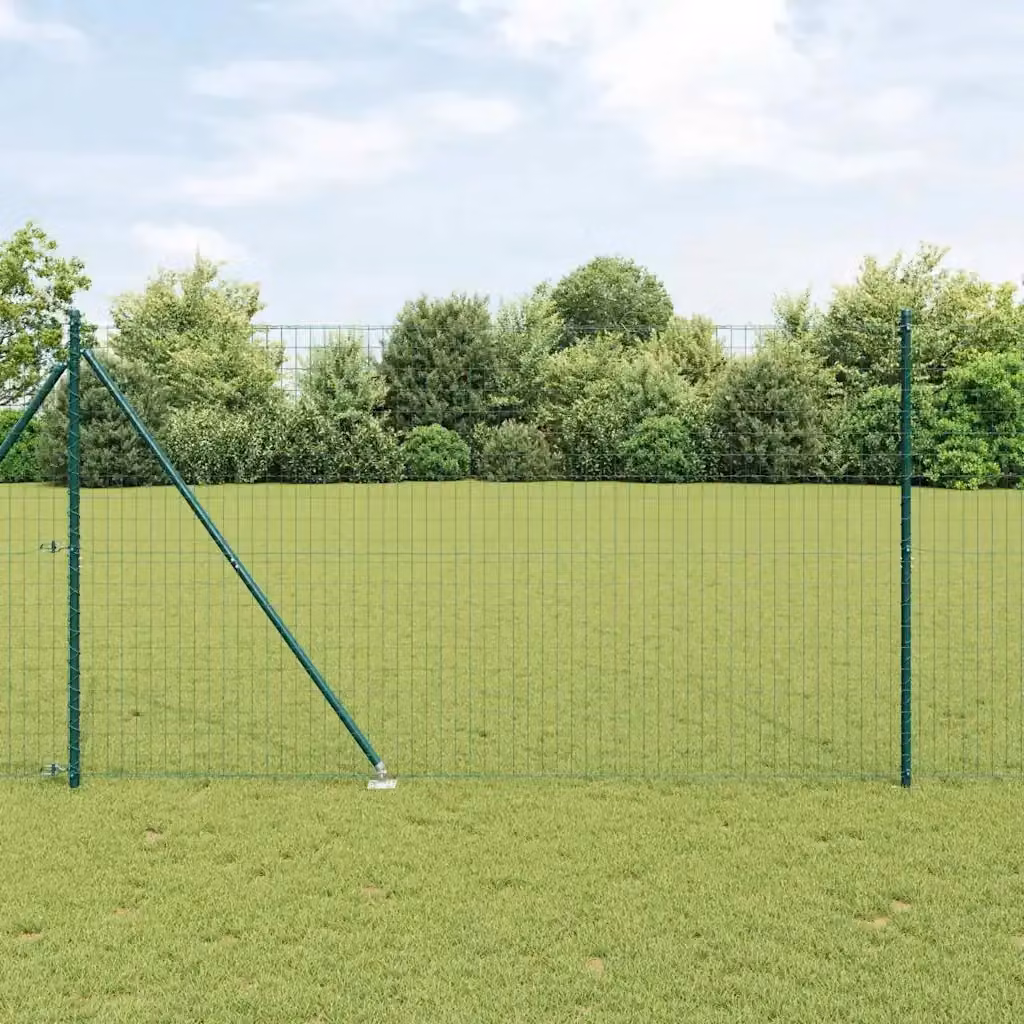 Recinzione da Giardino DESIGN IN in Acciaio e PVC Verde L: 10 m, H: 1,6 m – 2