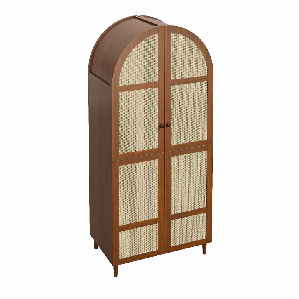 Armadio Chicfurn moderno con 2 ante e cassetti interni, colore marrone, per camera da letto o ingresso, L: 80 cm, P: 50 cm, H: 179 cm – 2