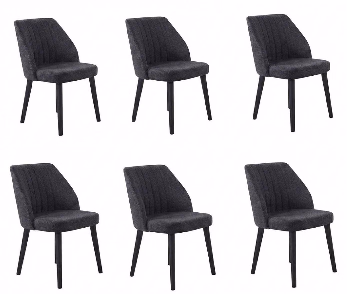 Set di sedie grigio e nero, design moderno ed elegante, imbottite, ideali per la cucina
