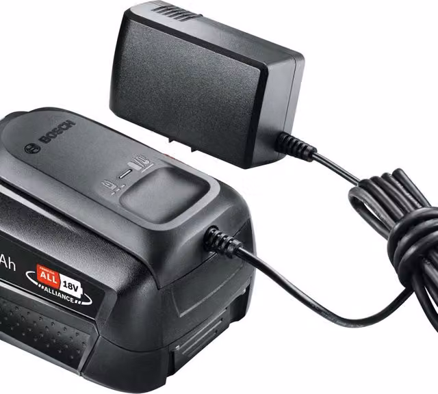 Set caricabatteria al litio Bosch Starter Set 18V con batteria da 4,0 Ah e caricabatteria AL 18V-20 colore nero