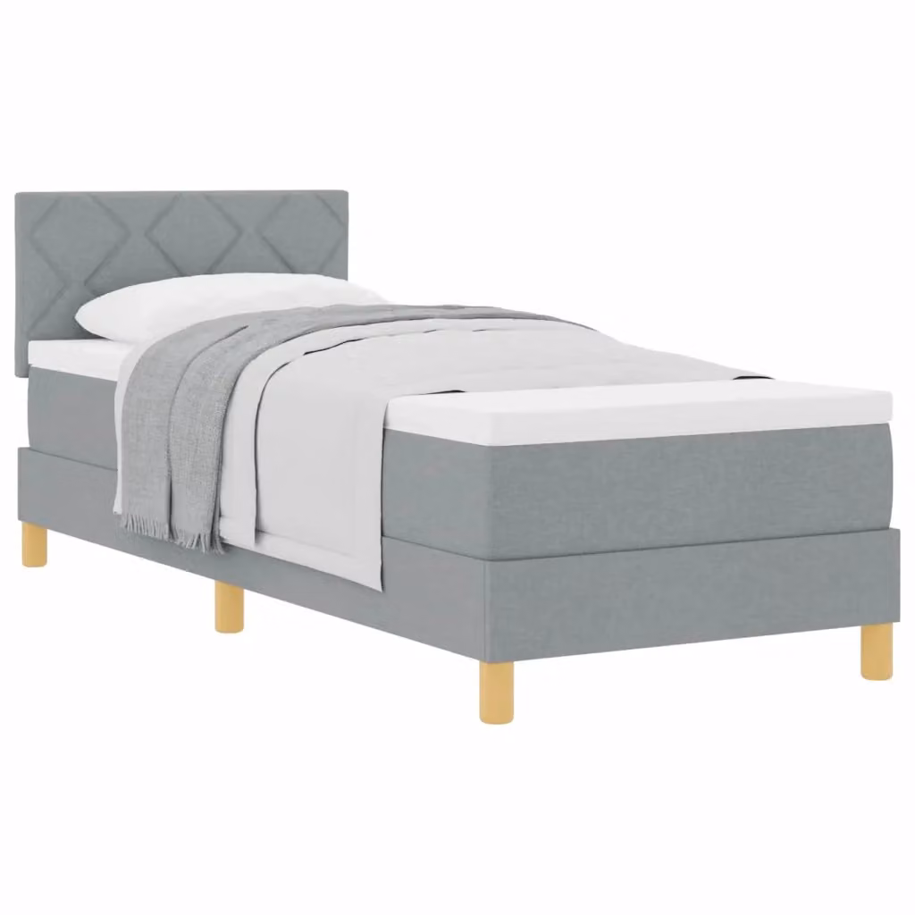 Letto ibrido con cuscino vidaXL in tessuto grigio, L/P/H: 80 x 200 x 140 cm – 2