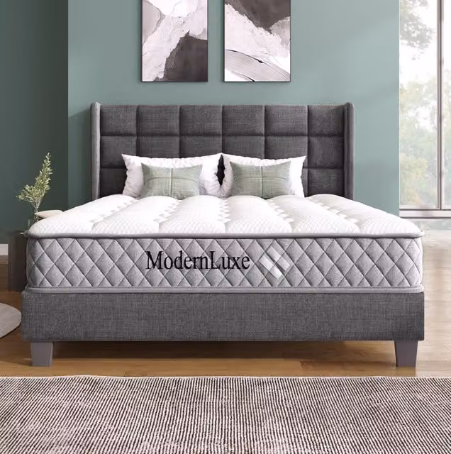 Materasso 140x200 cm con 7 zone, molle insacchettate e schiuma fredda H3, bianco