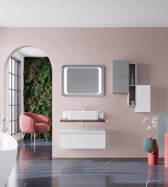 Specchiera retroilluminata LED cm. 80 x 60 reversibile