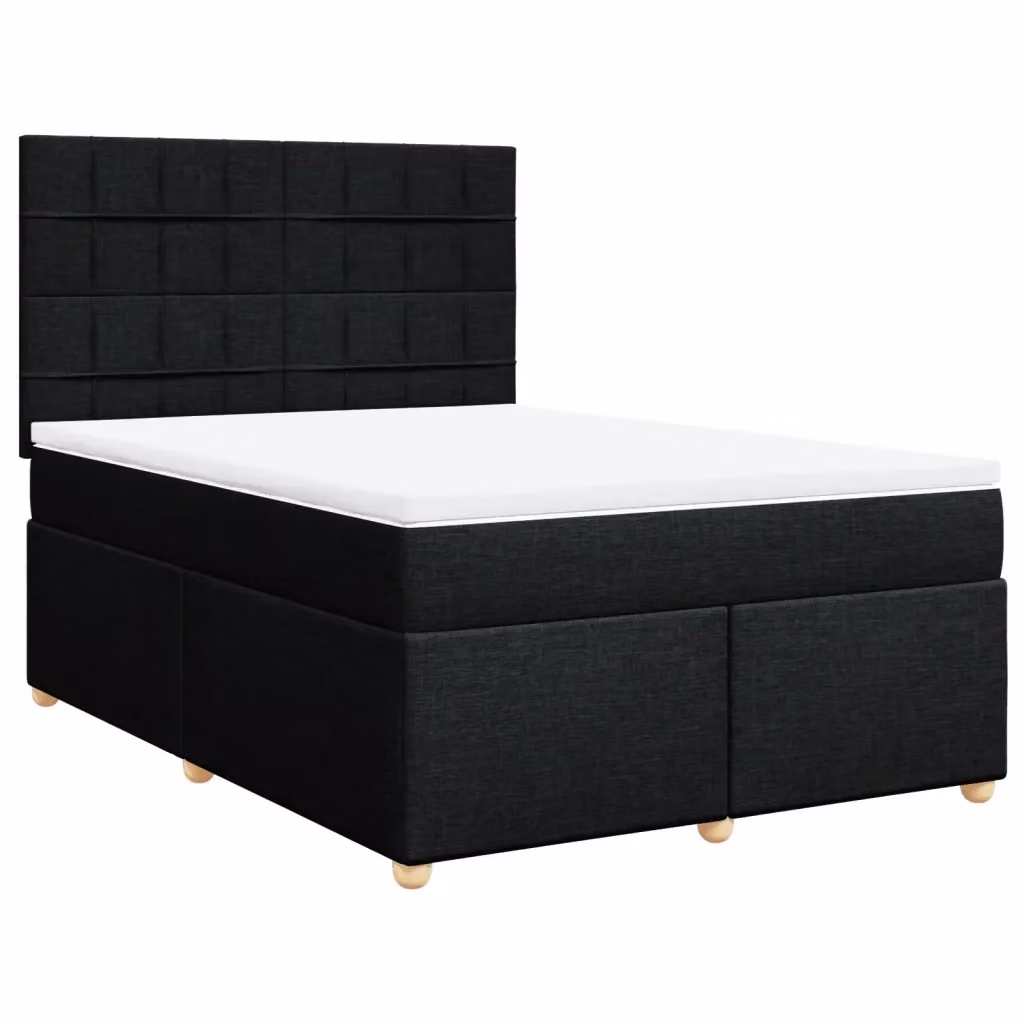 Letto Ibrido con Giroletto a Molle e Materasso vidaXL, Colore Nero e Bianco, L/P: 160 x 200 cm – 2