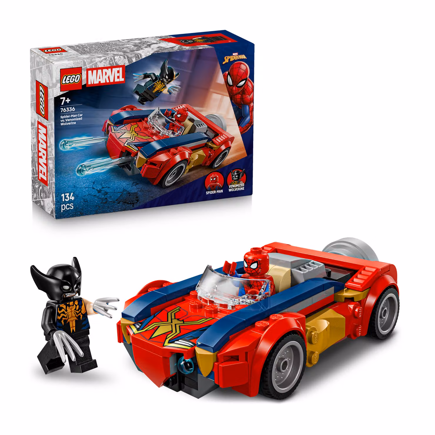 LEGO Marvel Spider-Man vs. Venomized Wolverine Auto 76336 Multicolore 134 pezzi – 3