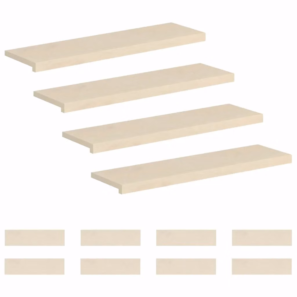 Set di 12 gradini per scale vidaXL in legno effetto rovere bianco, L 90 cm x P 30 cm x H 2 cm – 2