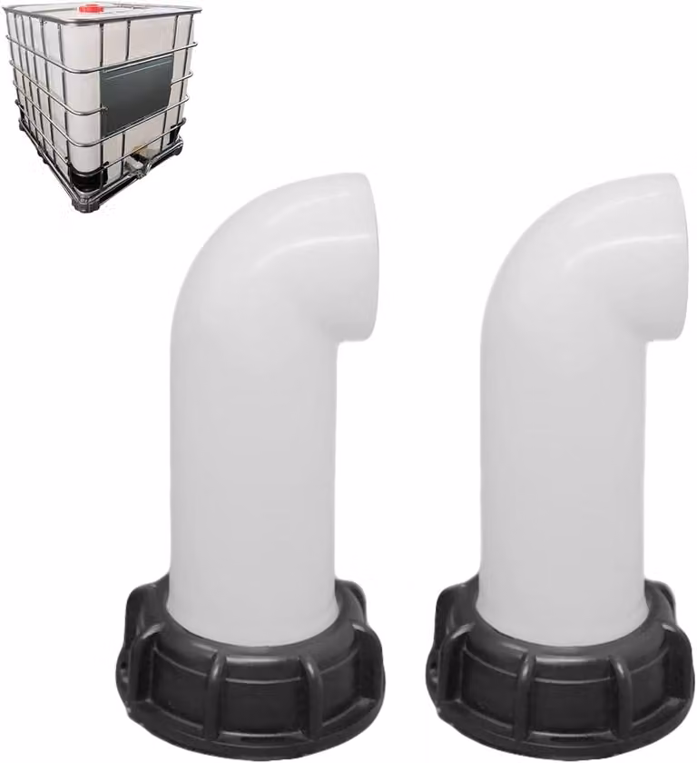 Valvola di scarico IBC da 60 mm, 2 pezzi, in plastica, per serbatoi d'acqua
