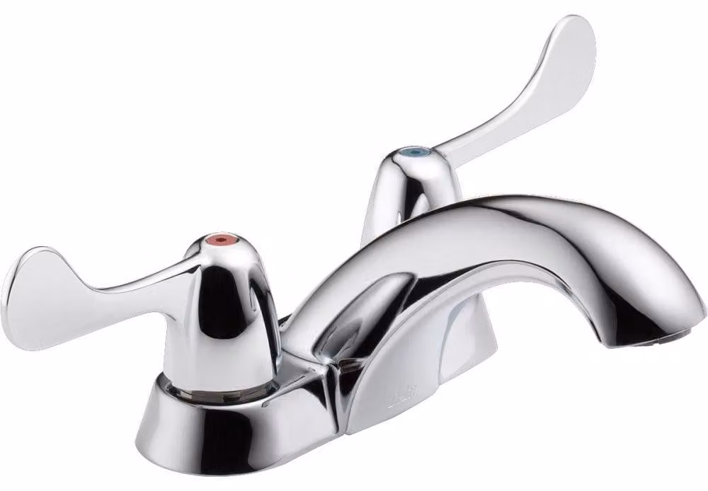 Delta Kommerzieller 2529lf-lghdf, miscelatore classico a tre fori, finitura cromata
