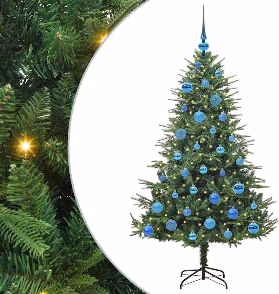 Albero di Natale artificiale preilluminato con pallina verde