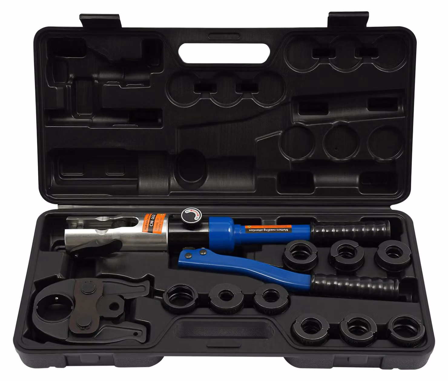 Pinza idraulica per tubi - Attrezzo per crimpatura tubi - 10 tonnellate - Professionale - Morse di crimpatura della serie V/M