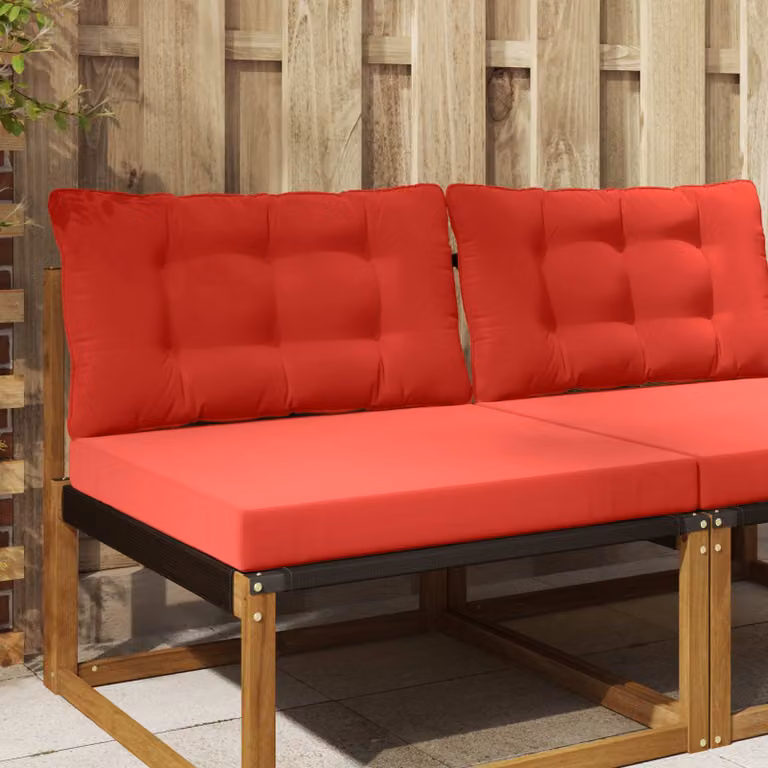 vidaXL Cuscino per divano da esterno in poliestere rosso con rivestimento rimovibile L: 80 cm, P: 68,5 cm