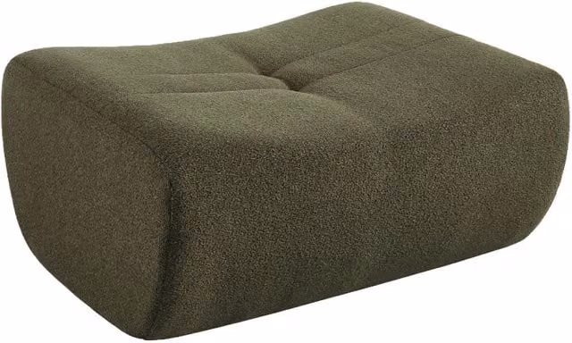 Poggiapiedi Sokol Sweeek in tessuto bouclé moderno per soggiorno L: 70 cm, P: 35 cm, H: 35 cm
