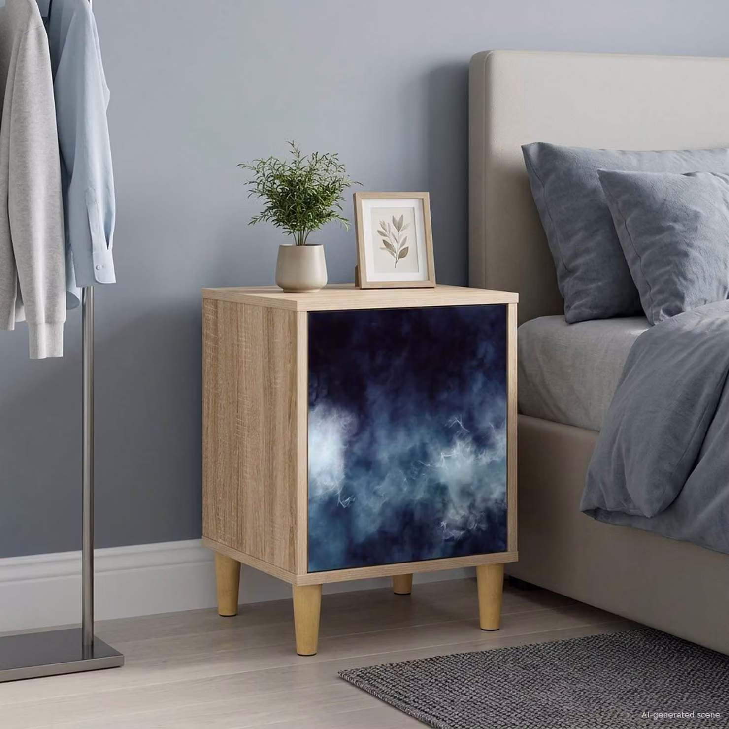 Armadio da Notte vidaXL RAALTE in Rovere Sonoma, L 36 cm x P 33 cm x H 50 cm