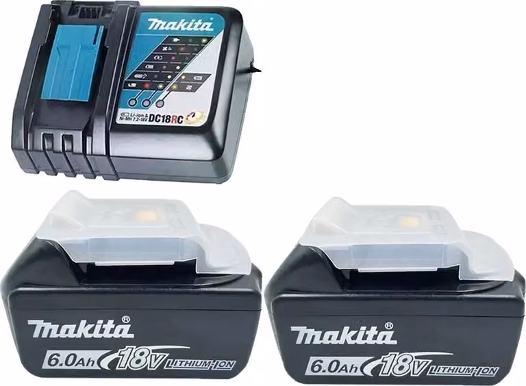 Batteria agli ioni di litio, capacità 6000mAh, tensione 18V, 2PCS 60Ah 1caricatore