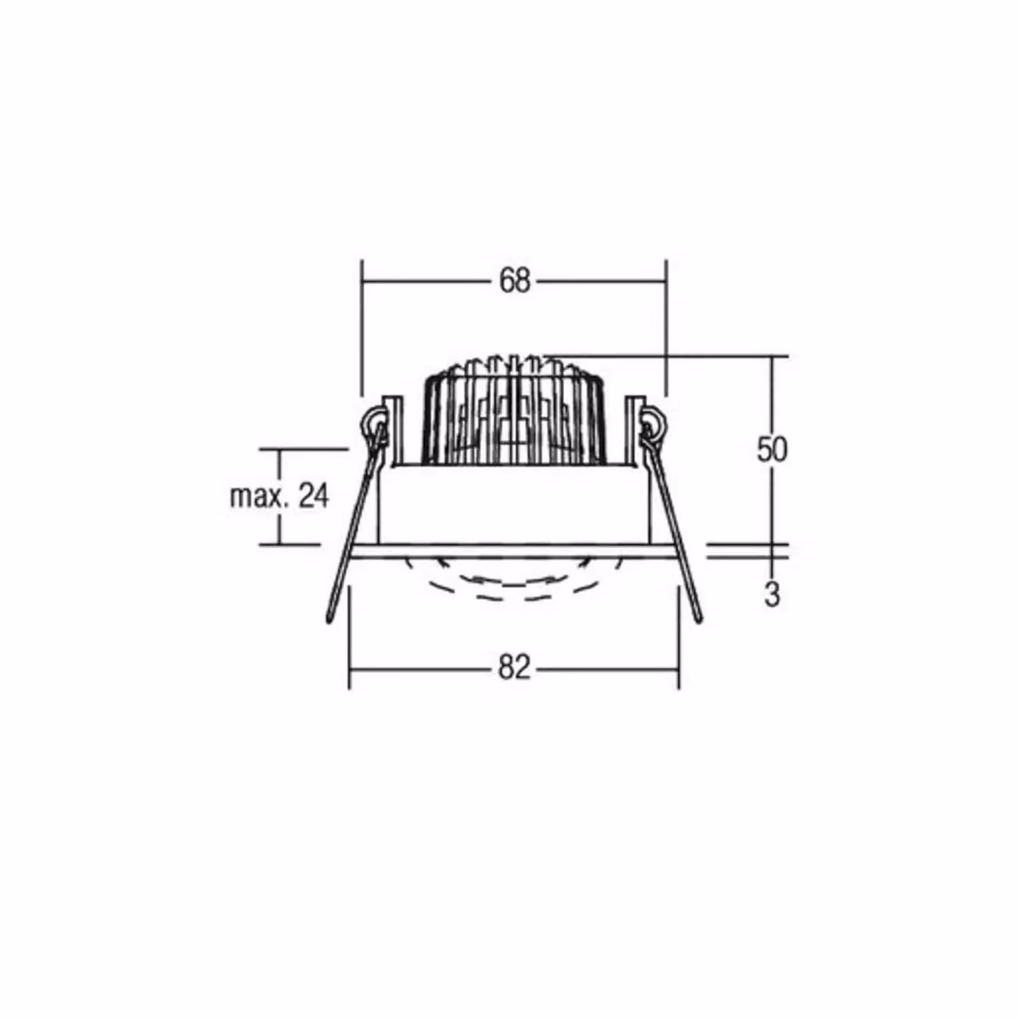BRUMBERG spot incasso IP65 rotondo on/off titanio Einbaustrahler, Alluminio / Grigio / Zincato, Corridoio, Alluminio, Downlight