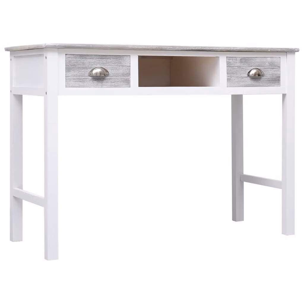 Scrivania grigia 110×45×76 cm in legno