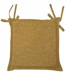 Cuscino seduta Olibò in misto cotone colore giallo ocra, sfoderabile, L 42 cm x P 42 cm x H 4 cm