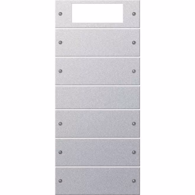 Gira 219526 Set di interruttori a bilanciere a 5 vie Plus System 55, colore alluminio