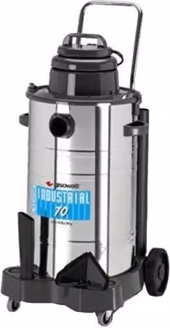 Aspirapolvere Industriale Bimotore Gisowatt PC 80 TWIN POWER INOX Argento con Filtro HEPA e Serbatoio da 70 L
